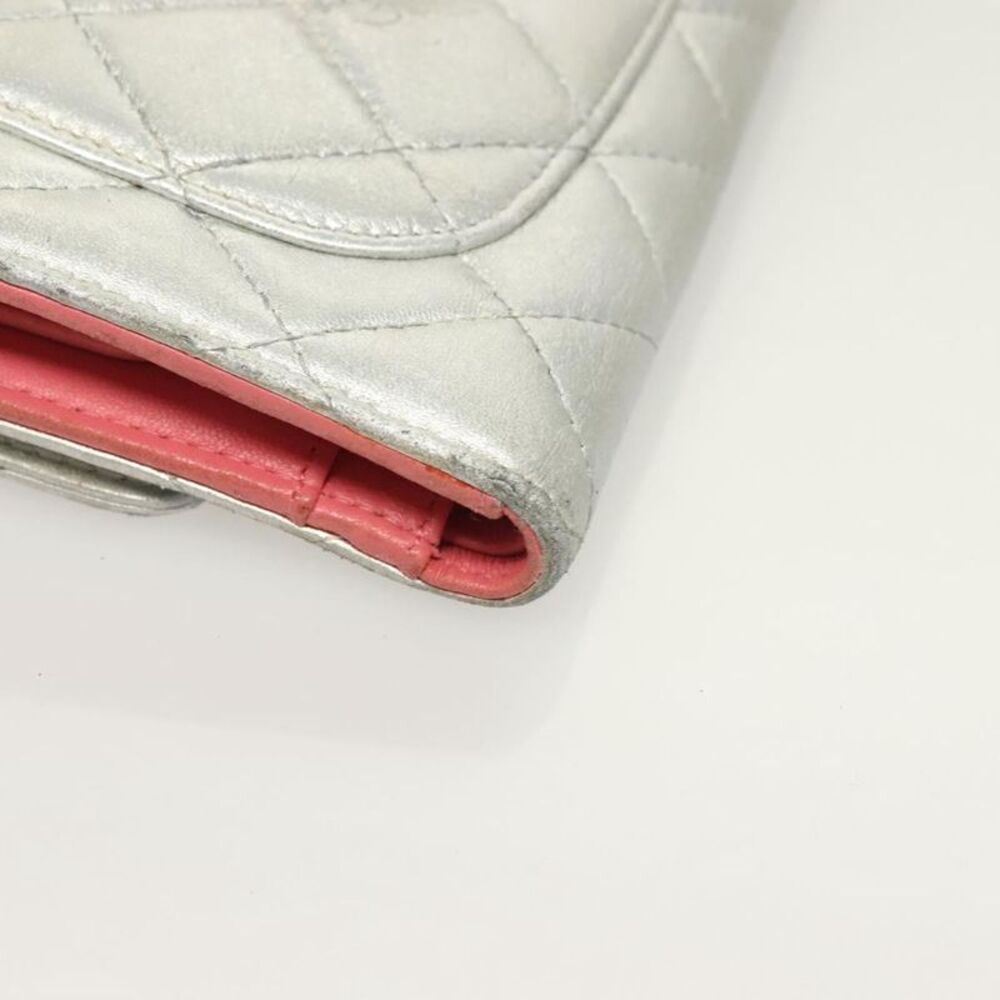 Chanel Classic Flap Silver Leather Wallet  (Pre-Owned) - Picture 7 of 16